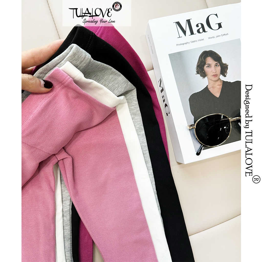 Quần Legging Dài Zip Lông Thu Đông Bé Gái Tulalove