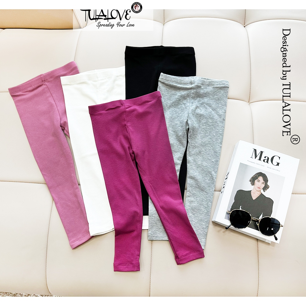 Quần Legging Dài Zip Lông Thu Đông Bé Gái Tulalove