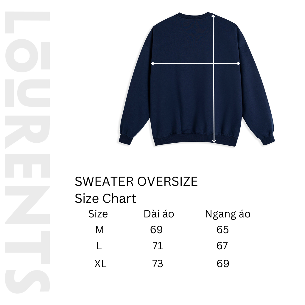 Áo Sweater Local Brand Lourents Chữ Thêu - Nỉ Bông - SWT02