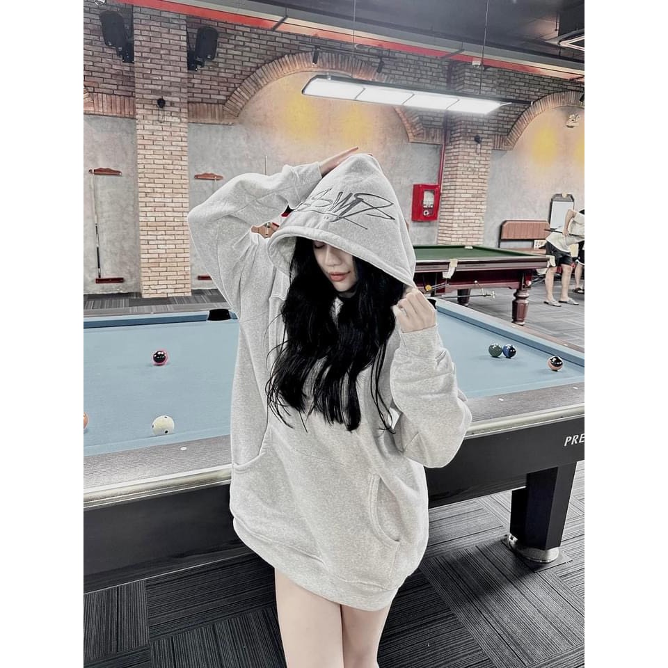 Áo Hoodie Stussy Nón Thêu Form Rộng , Áo Hoodie Form Rộng Unisex Vải Nỉ Chất Vải Dày Dặn A01