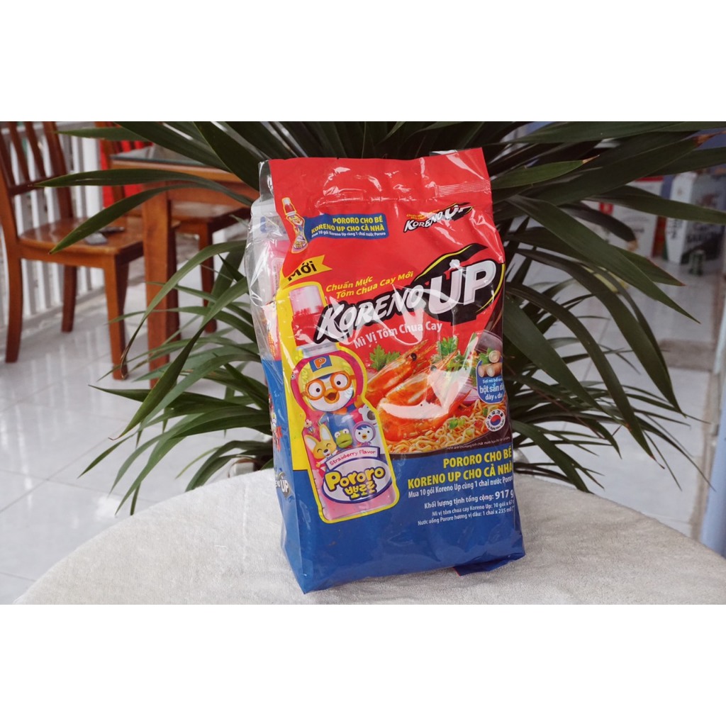 Lốc 10 gói mì Koreno UP vị tôm chua cay