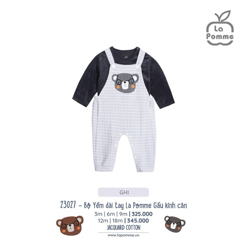 Bộ Body Sơ Sinh Thu Đông La pomme Cho Bé Trai Bé Gái - Shop NGASTONE