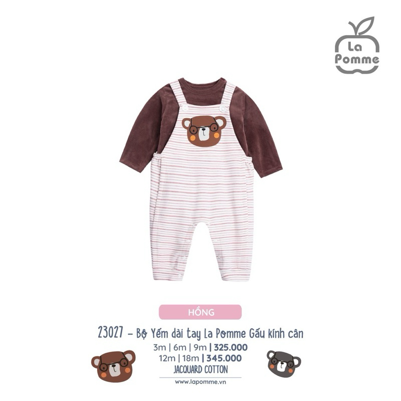 Bộ Body Sơ Sinh Thu Đông La pomme Cho Bé Trai Bé Gái - Shop NGASTONE