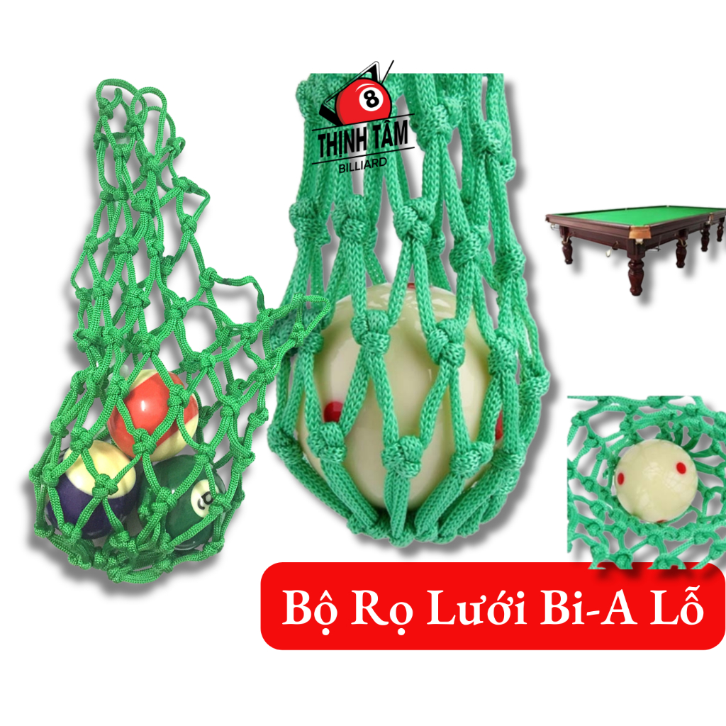Bộ 6 Rọ Lưới Bida Lỗ - Bi-A Pool - Rọ Nhựa Bida Lỗ [ Bộ Rọ Lưới Dù ] Thịnh Tâm