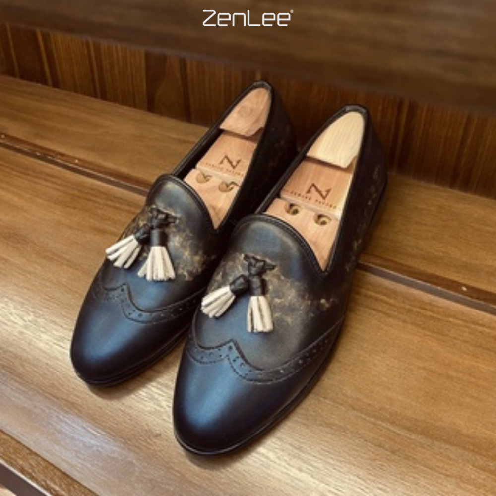 Giày da lười HORSEBIT LOAFER xanh rêu phong cách trẻ trung mạnh mẽ- LPX052 - XR