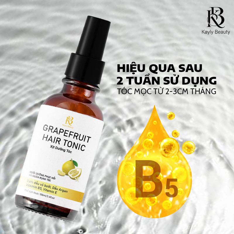 Xịt Bưởi Mọc Tóc - Vitamin B5 , Dầu Argan ,Vitamin E