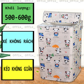 Áo bọc trùm máy giặt cao cấp vải dù Gấu Hunny, Sư tử cute