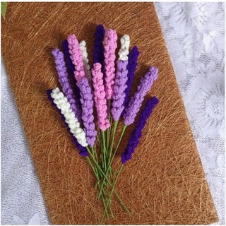 Combo 50 bông hoa lavender len