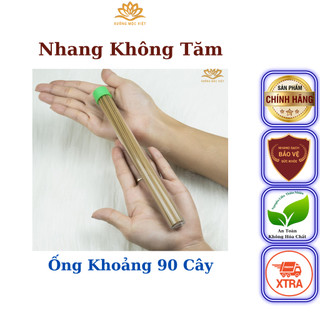 Nhang Không Tăm Trầm Hương Tự Nhiên Xưởng Mộc Việt - Ống Nhựa 90 Cây Nhang