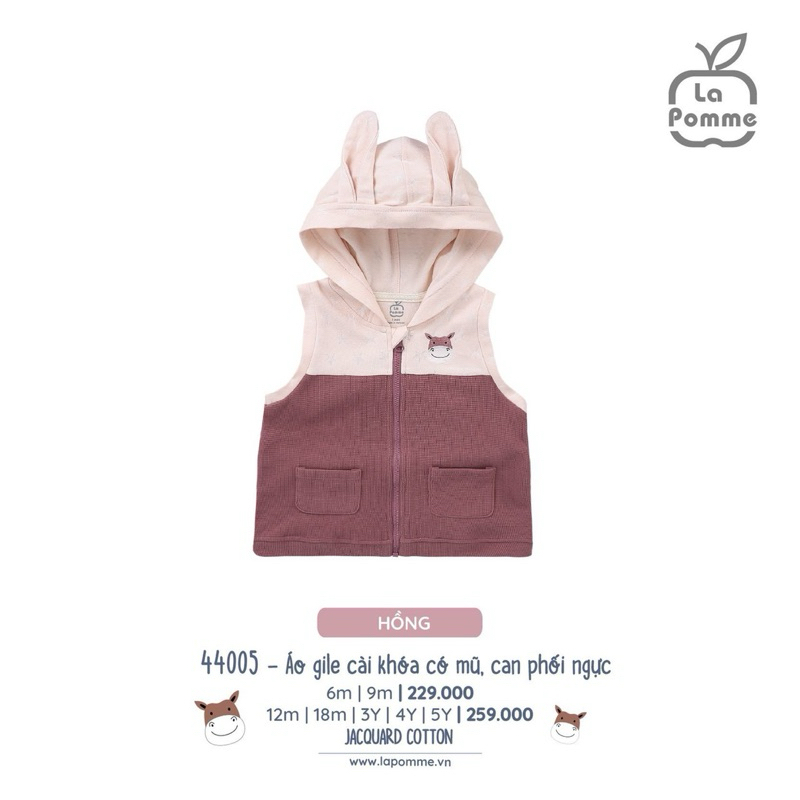 Áo Gile La pomme Cho Bé Trai Bé Gái