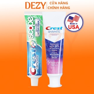 Kem đánh răng crest mỹ 153g trắng răng thơm miệng whitening scope và 3d white mint sáng da sạch sâu từ p&g mỹ dezy