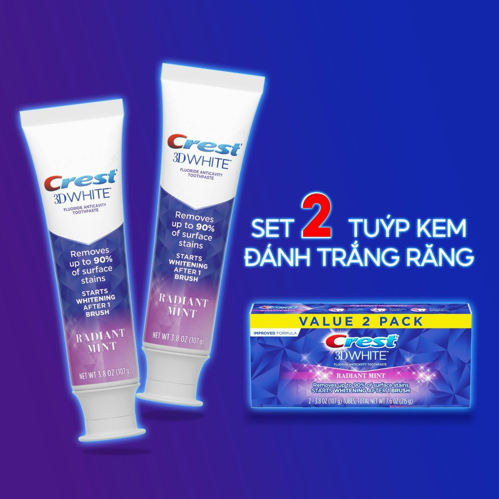 Kem Đánh Răng Crest Mỹ 153g Trắng Răng Thơm Miệng Whitening Scope Và 3d White Mint Sáng Da Sạch Sâu Từ P&G Mỹ Dezy