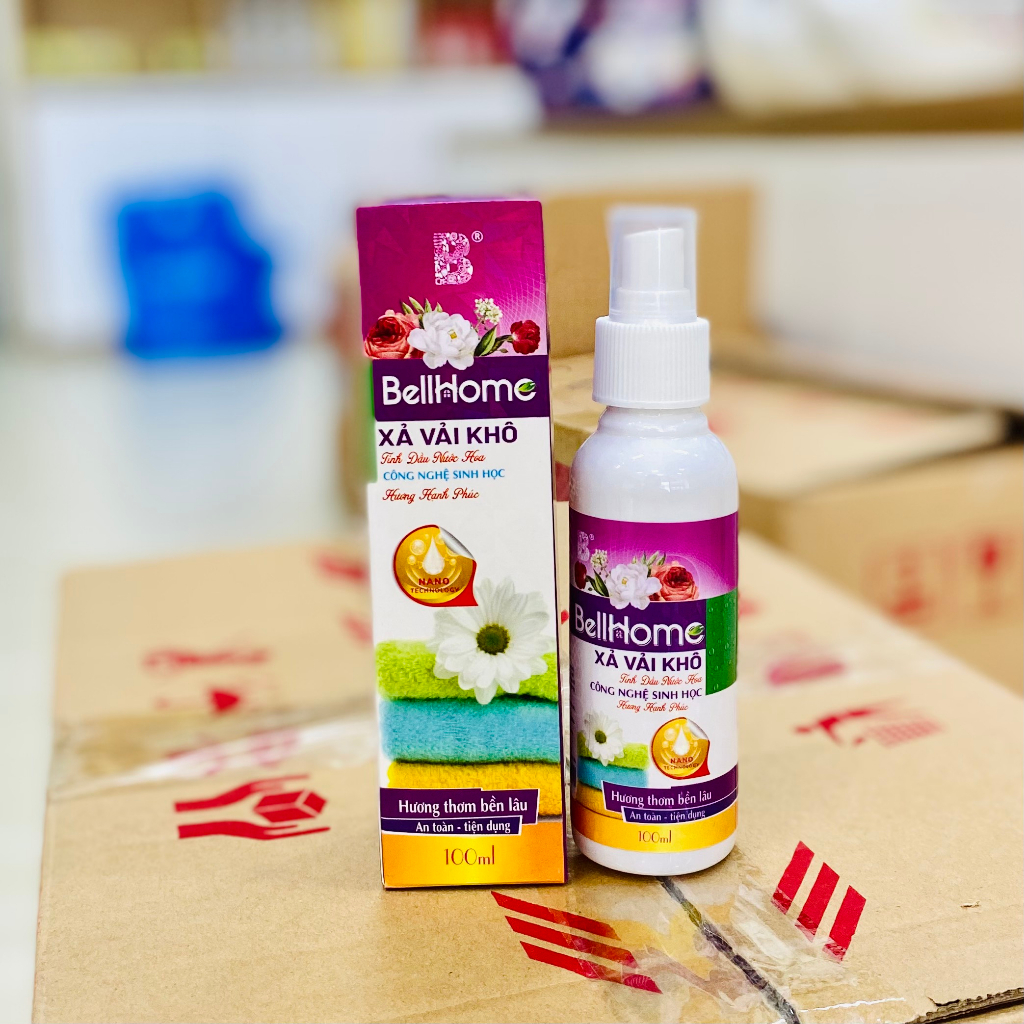 Xả Vải Khô Công Nghệ Sinh Học Bell Home 100ML Lưu Hương Lâu, Làm Mềm Vải Giảm Nhăn, Xử Lý Vết Bẩn Nhẹ Trên Quần Áo