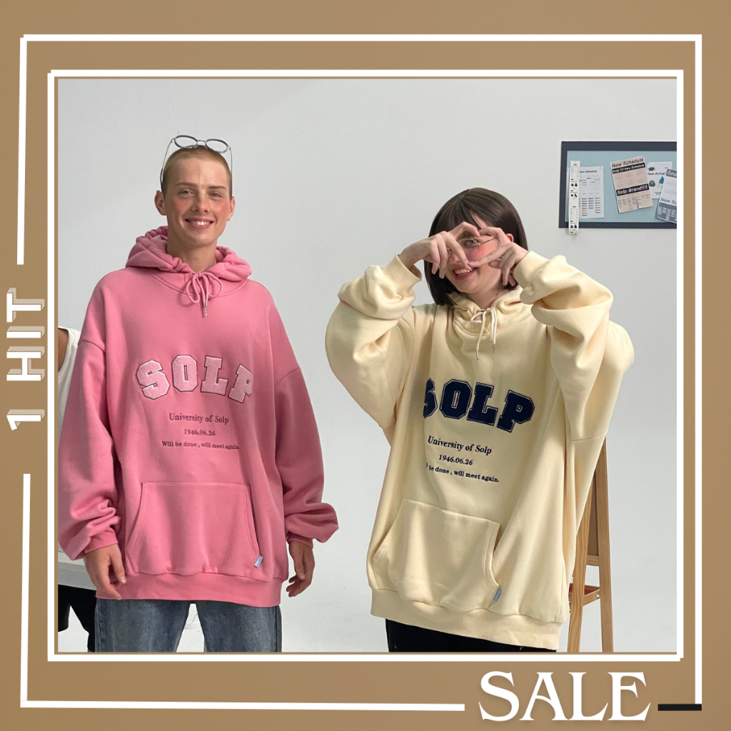 Áo Khoác hoodie Nỉ bông SOLP form rộng Unisex Nam Nữ 1HIT