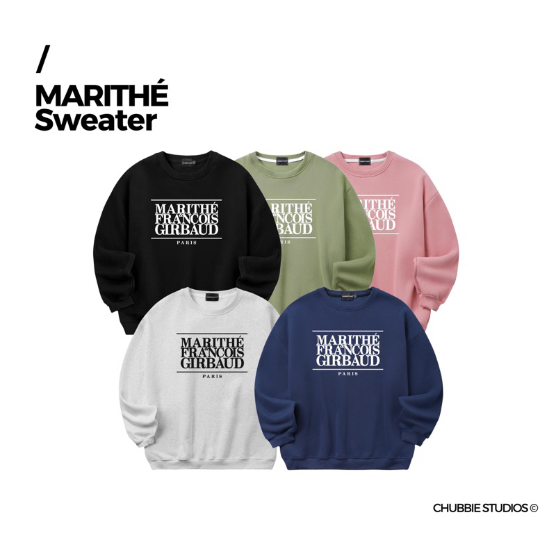 CHUBBIE © MARITHÉ SWEATSHIRT - Áo Sweatshirt in chữ, chất liệu nỉ bông dày dặn