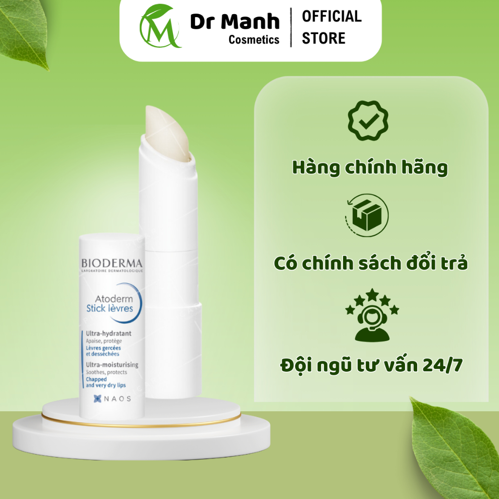 Son Dưỡng Môi Bioderma Atoderm Levres 4g - Dr Mạnh