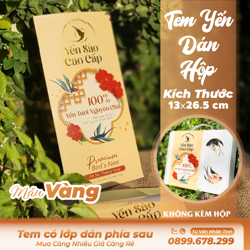 10 TEM DÁN HỘP YẾN