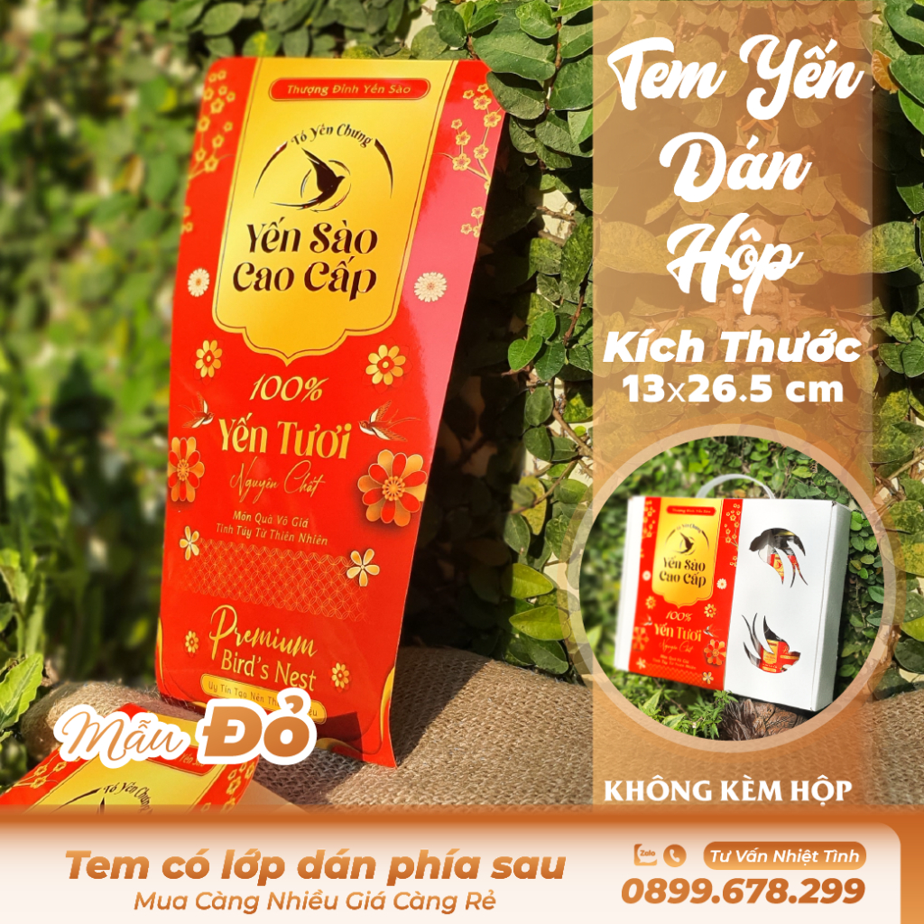10 TEM DÁN HỘP YẾN