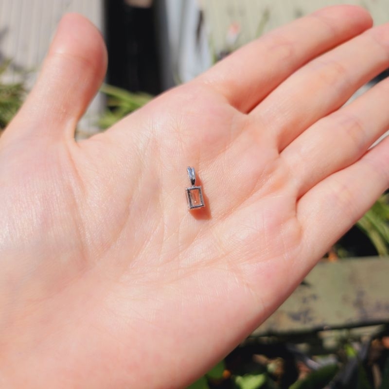 Mặt dây chuyền bạc vintage đá CZ nhỏ xinh đẹp - em và nắng