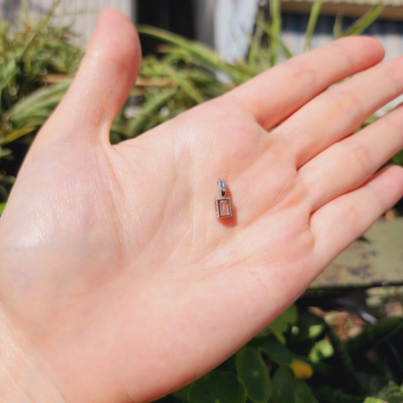 Mặt dây chuyền bạc vintage đá CZ nhỏ xinh đẹp - em và nắng