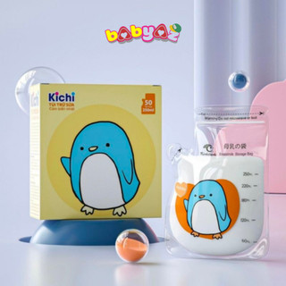 Túi Trữ Sữa Kichi Túi Trữ Sữa Mẹ Dung Tích 250ml Có Vòi Không Bpa 2 Khóa Zipper An Toàn