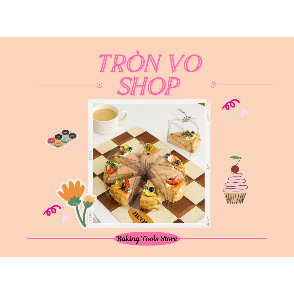 Set 50 cái bọc viền bánh- chữ nhật - vuông- tam giác nhỏ, trung, vừa.