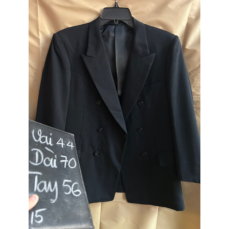 ❣️Áo Vest Blazer Nam Đen Trơn 6 nút trending vải dày 2hands( Hàng Si Nhật)