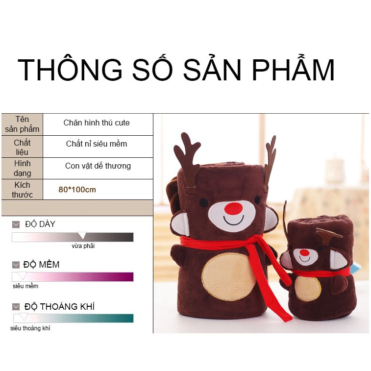 Chăn Văn Phòng Gấp Gọn Gấu Bông Trái Dâu Chăn Mỏng Văn Phòng Quà Sinh Nhật Cho Nữ Chăn Văn Phòng Mùa Đông Quà Noel Umena