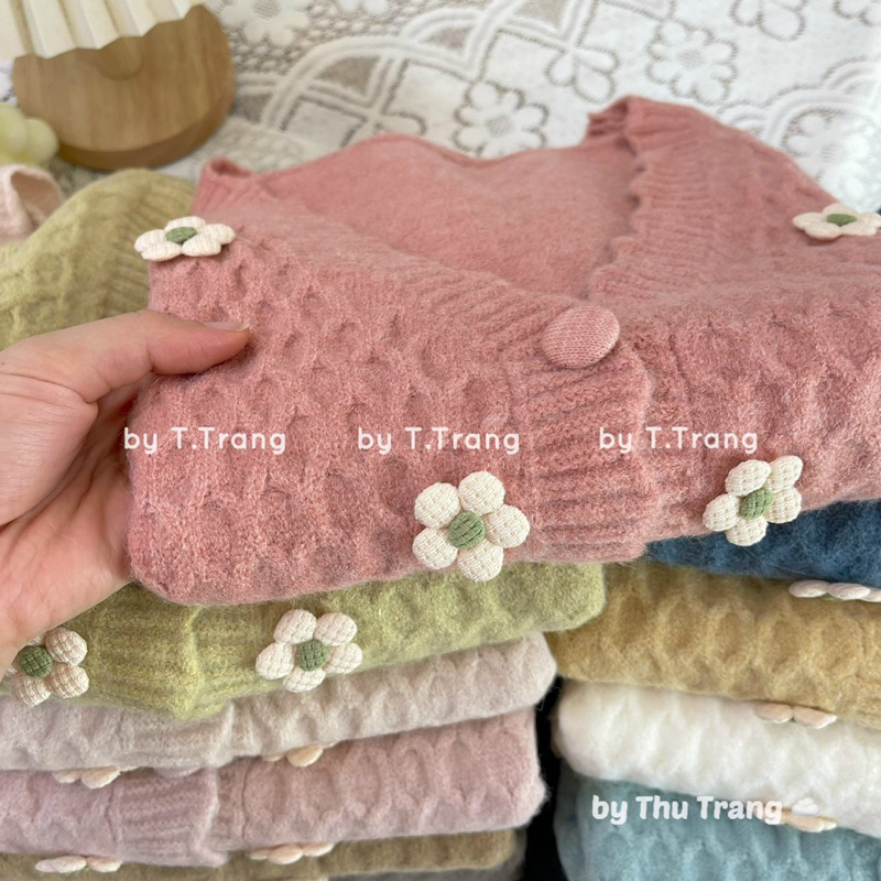 Áo gile thêu hoa màu xinh trẻ trung