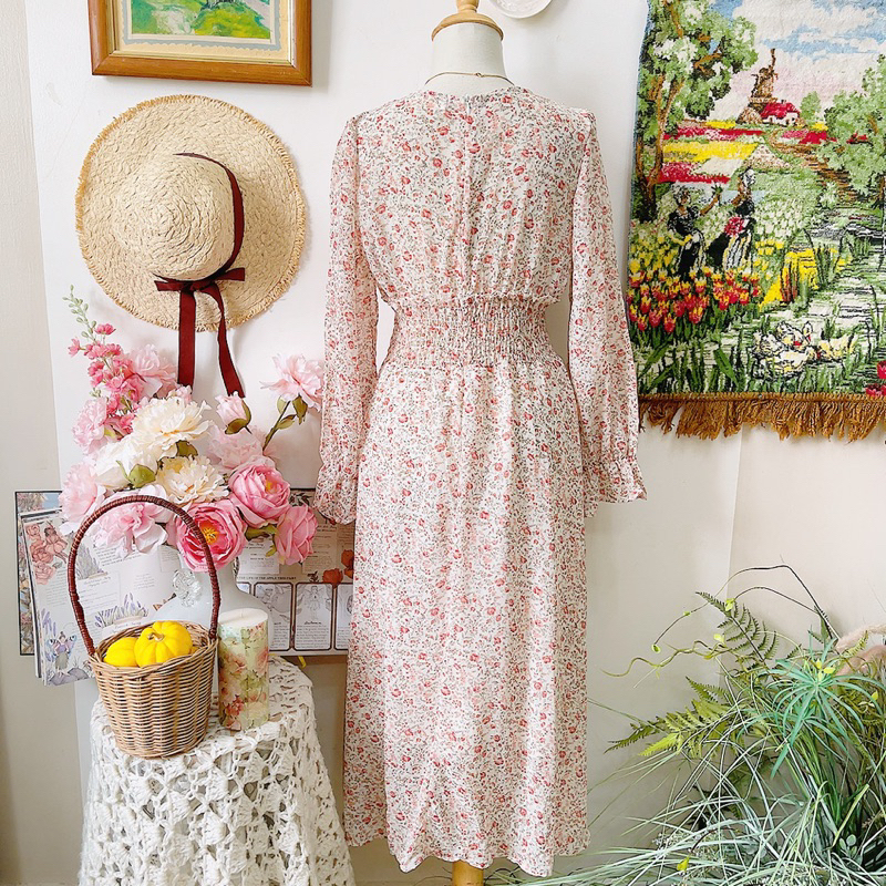 Đầm voan hoa nhí Hàn