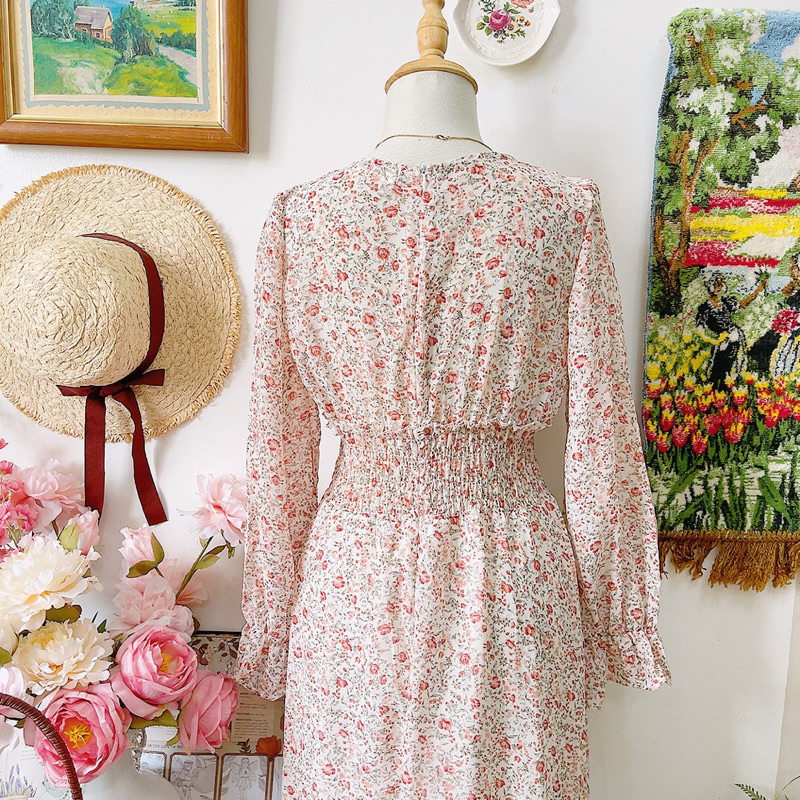 Đầm voan hoa nhí Hàn