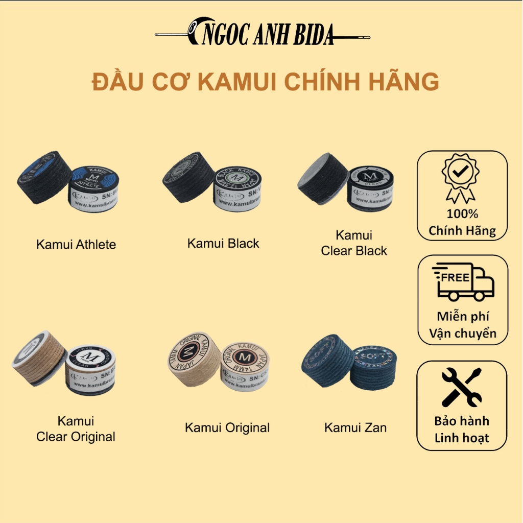 Đầu Cơ KAMUI Chính Hãng Cho Các dòng POOL - 3C- LIP