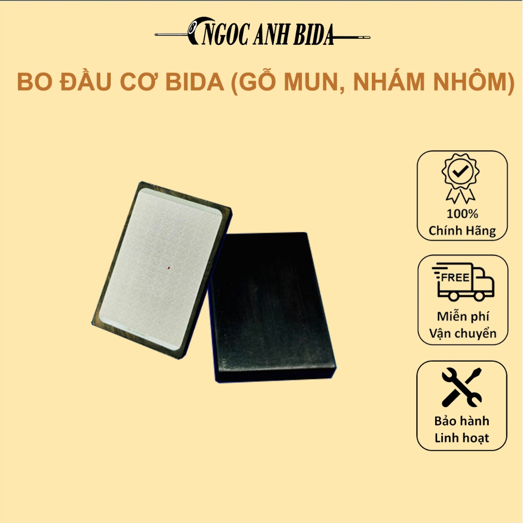 Bo Gỗ Mun Nhám Nhôm Cho Đầu Cơ Bida