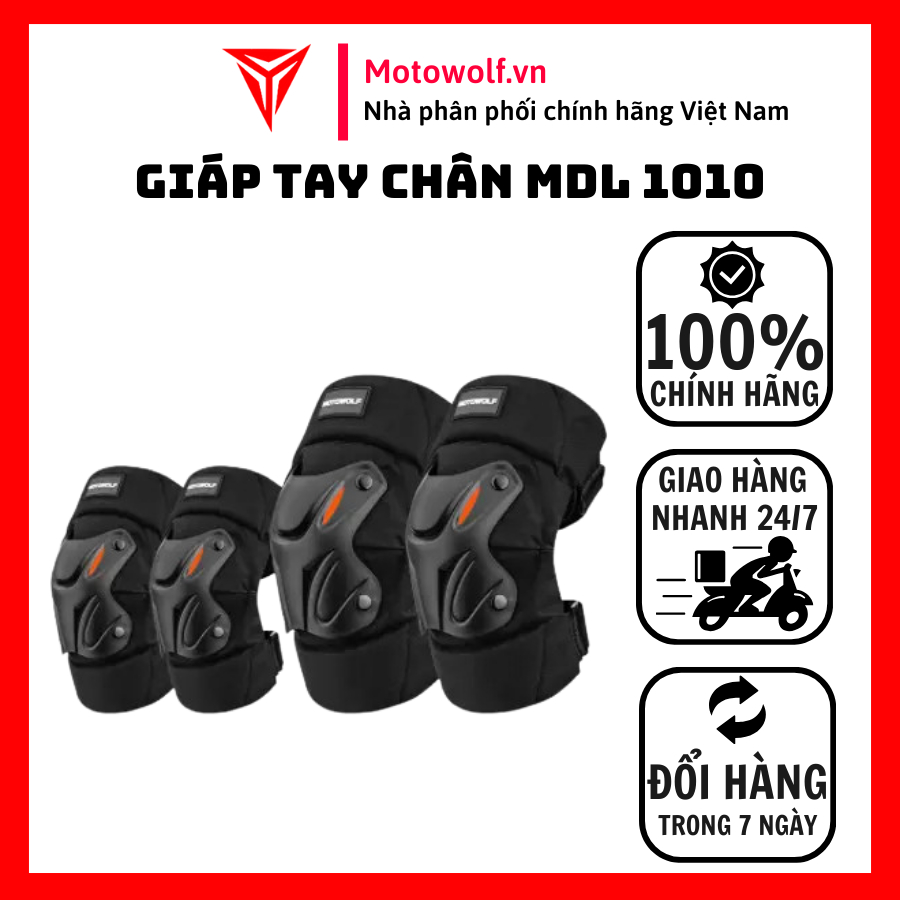 Giáp Bảo Hộ Tay Chân Motowolf MDL1010 Chính Hãng Loại Ngắn - Motowolf Việt Nam Chính Hãng