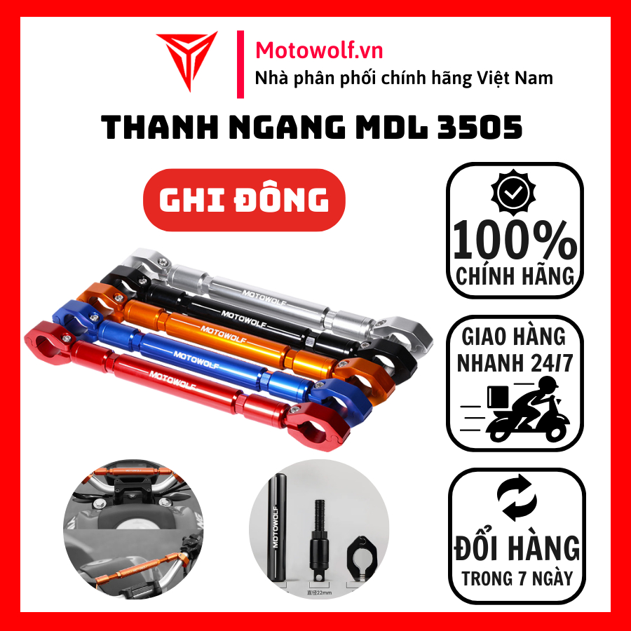 Thanh Ngang Giằng Ghi Đông Chính Hãng Motowolf MDL3505 - Motowolf Việt Nam Chính Hãng