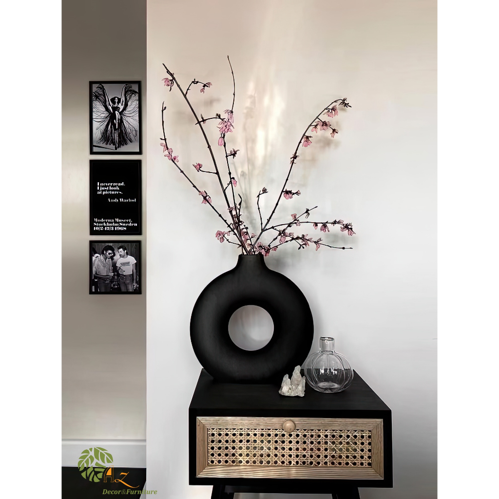 Bộ bình gốm trang trí cao cấp - Bình gốm Donut