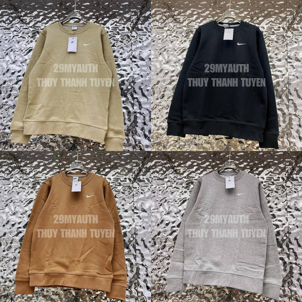 Áo Swter Nike Thêu Màu Cotton Hàng Chính Hãng