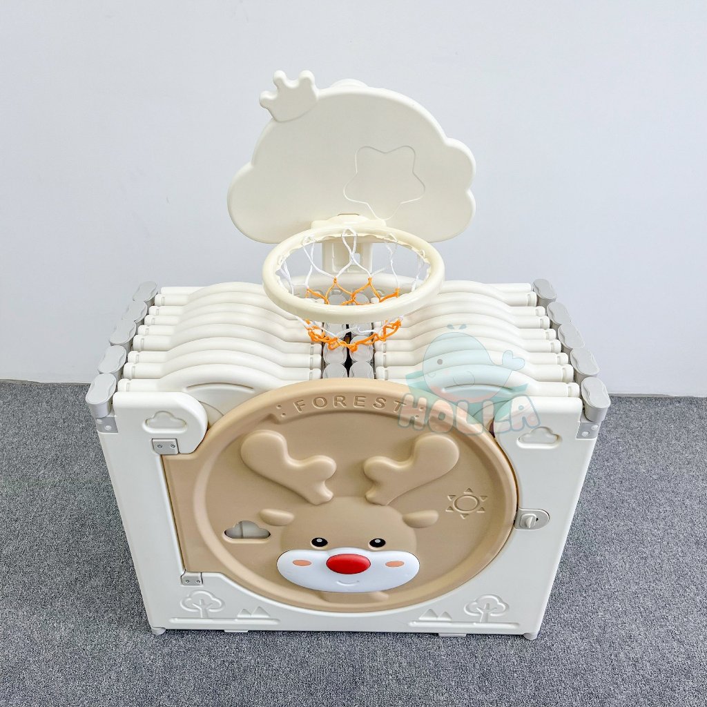 Quây cũi nhựa Tuần Lộc Holla gấp gọn , an toàn cho bé vui chơi , dautayshop18