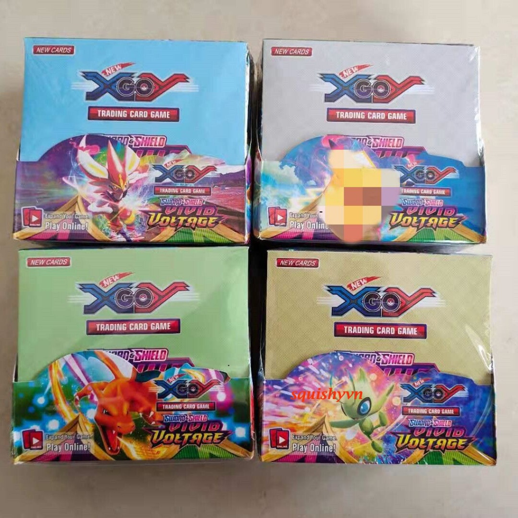 36 PACK Hộp 324 thẻ Bài Pokemon Hộp Cao Cấp Siêu Đẹp [ TCG New ] Hộp 40 pack thẻ bài pokemon Vmax VI