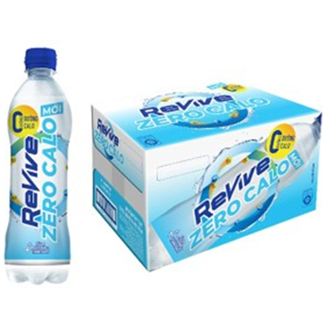 Nước uống điện giải có ga REVIVE trắng không calo chai 500ml