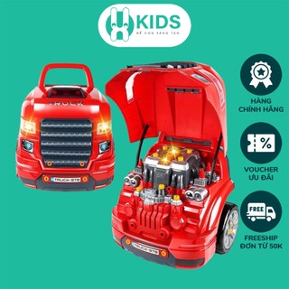 Đồ chơi đầu máy xe ô tô nhập vai thợ kĩ sư sửa chữa chuyên nghiệp X KIDS có khoá từ, hiệu ứng cao cấp cho bé