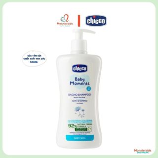 Sữa tắm gội CHICCO 500ml, sữa tắm gội hoa cúc cấp ẩm làm mềm da tóc cho bé - Monnie Kids