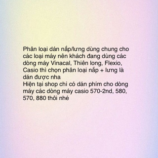 Miếng decal dán máy tính casio 880