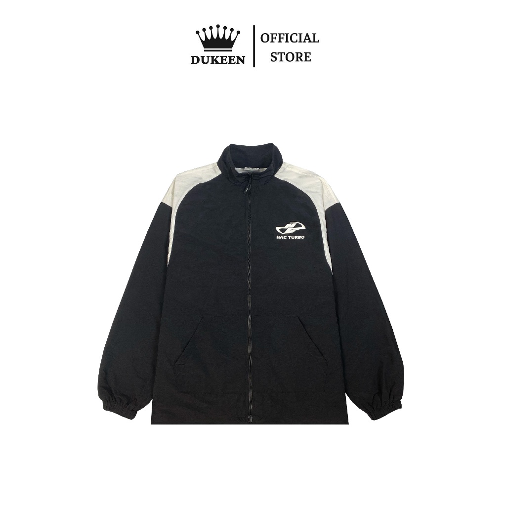 Áo Khoác Gió Nhăn Local Brand Sporty HacTurbo Dukeen Vải Gió Dù Nhăn 2 Lớp Oversize Nam Nữ Form Rộng A035