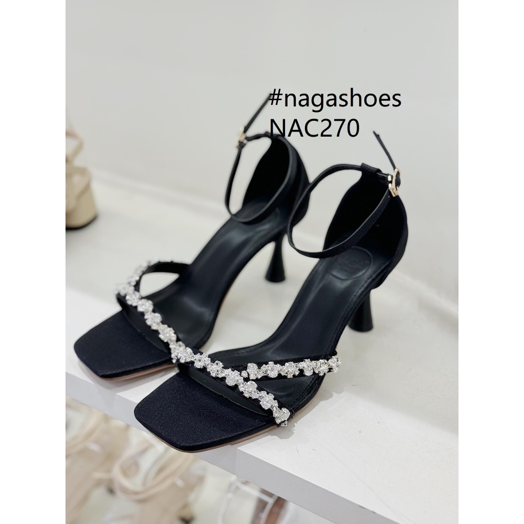 CAO GÓT NAGASHOES QUAI NGANG ĐÍNH ĐÁ CHỮ Y 7P NAC270