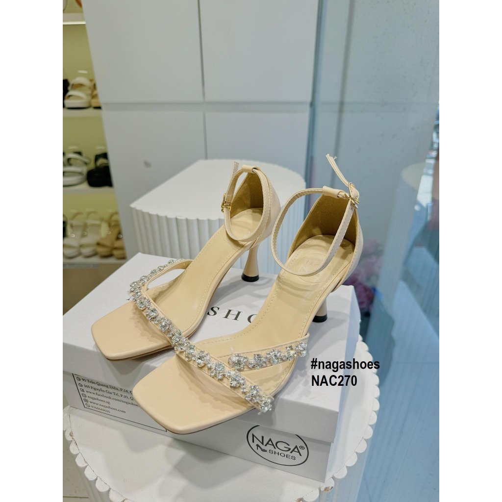 CAO GÓT NAGASHOES QUAI NGANG ĐÍNH ĐÁ CHỮ Y 7P NAC270