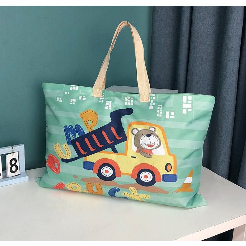 Túi để chăn nệm gối cho bé đi học, họa tiết đẹp, không thấm nước