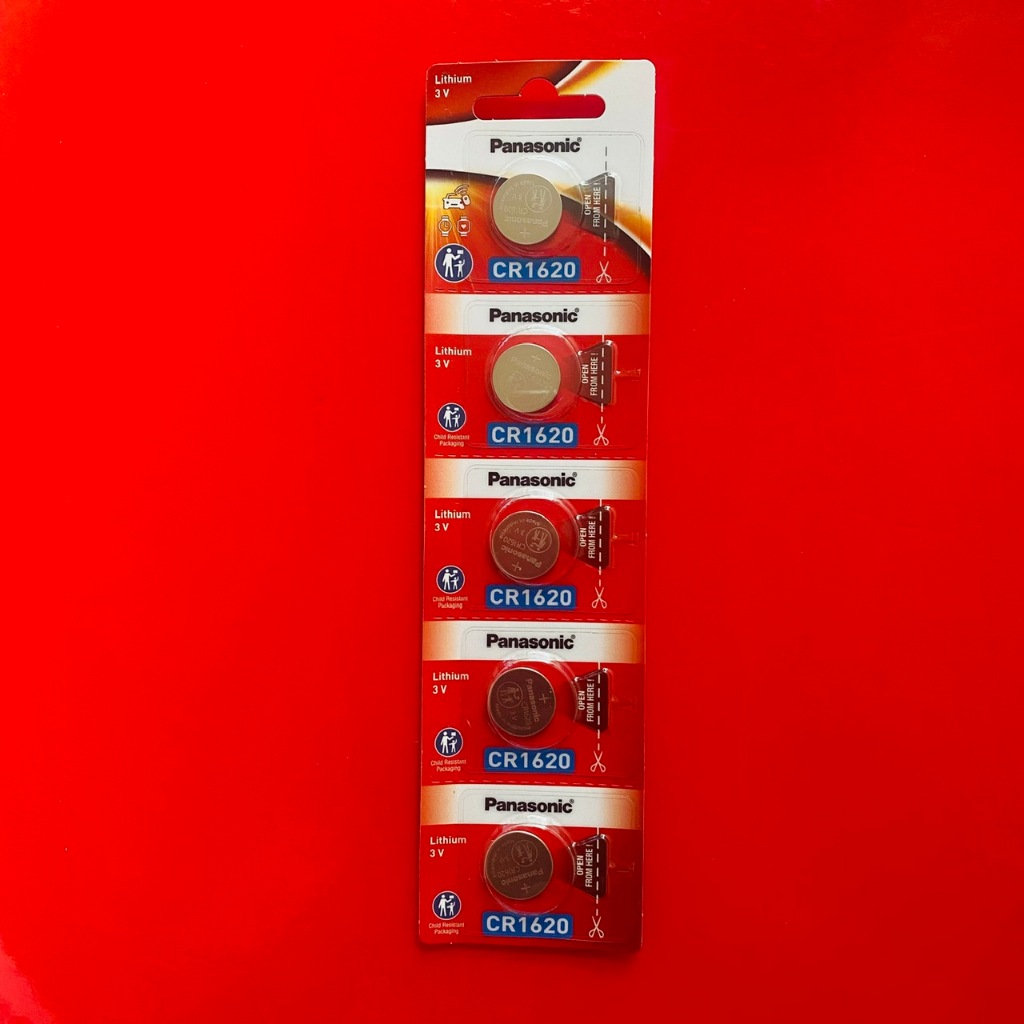 Pin CR1620 Panasonic 3V Lithium CHÍNH HÃNG vỉ 5 viên