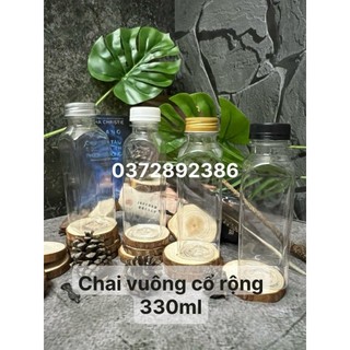 [Chai Nhựa Pet] dung tích 330ml combo 10 chai có Nắp