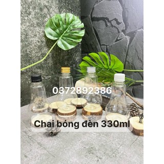 [Chai Nhựa Pet] dung tích 330ml combo 10 chai có Nắp